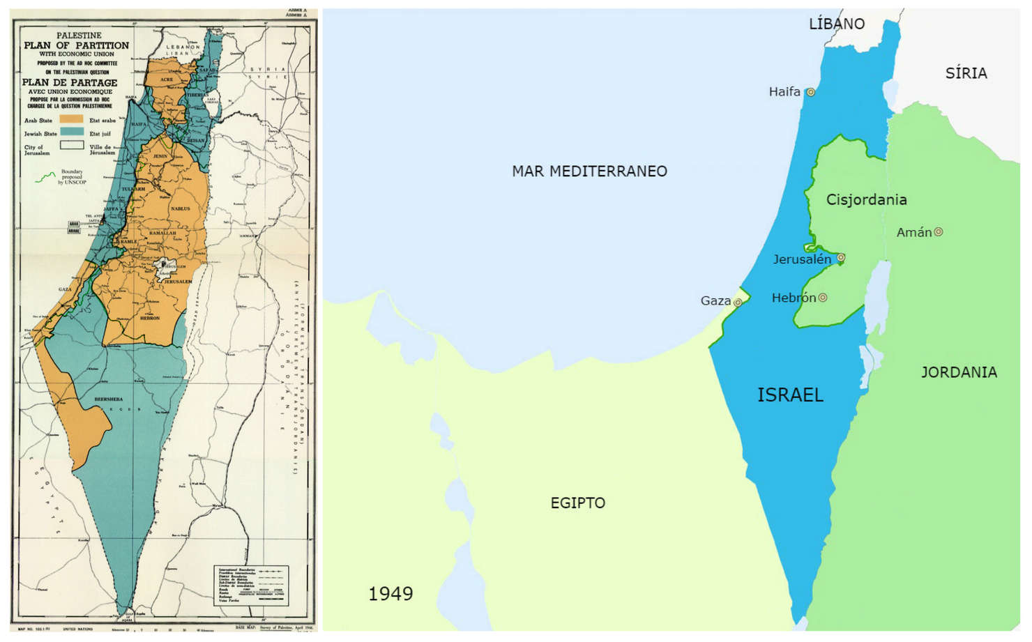 Israel y Cisjordania territorio
